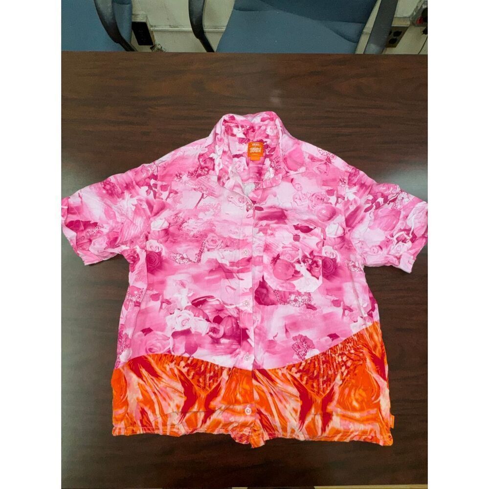 Vans x Collins Strada Floral Button Up Short Sleeve Women’s Tee Size X-Small